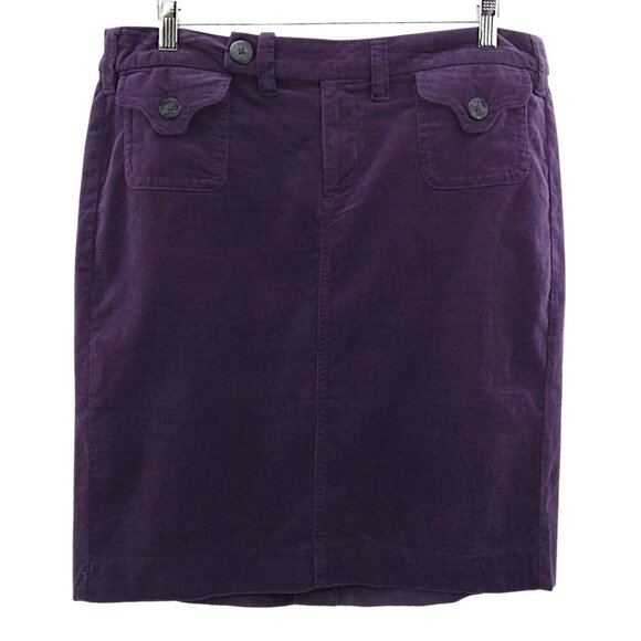 NWOT Avenue Purple Corduroy Pencil Skirt 14 Back to School Preppy Academic - Picture 3 of 12